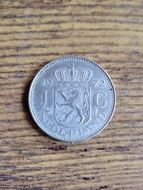 1972 Netherlands 1 Gulden Coin- Silver Tones